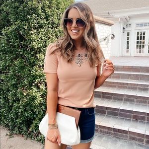 Express jewel embellished top